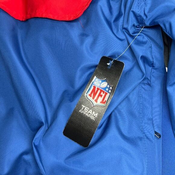 NFL Men's Shield Logo 1/2 Zip Hooded‎ Windbreaker Pullover Jacket - Picture 12 of 14